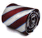 maroon and silver barber striped tie